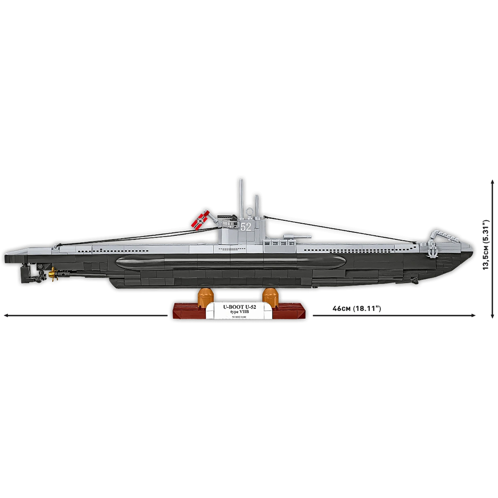 COBI: WW II Подводница U-52 (Тип VIIB) строителен комплект (4852) изображение 5