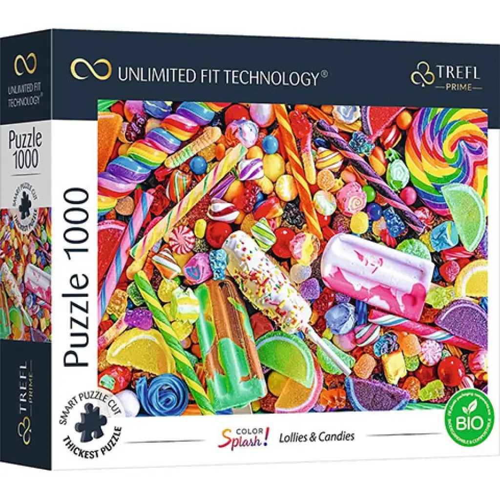 Color Splash Бонбони и Лолипопи 1000 бр. UFT пъзел - Trefl изображение 1