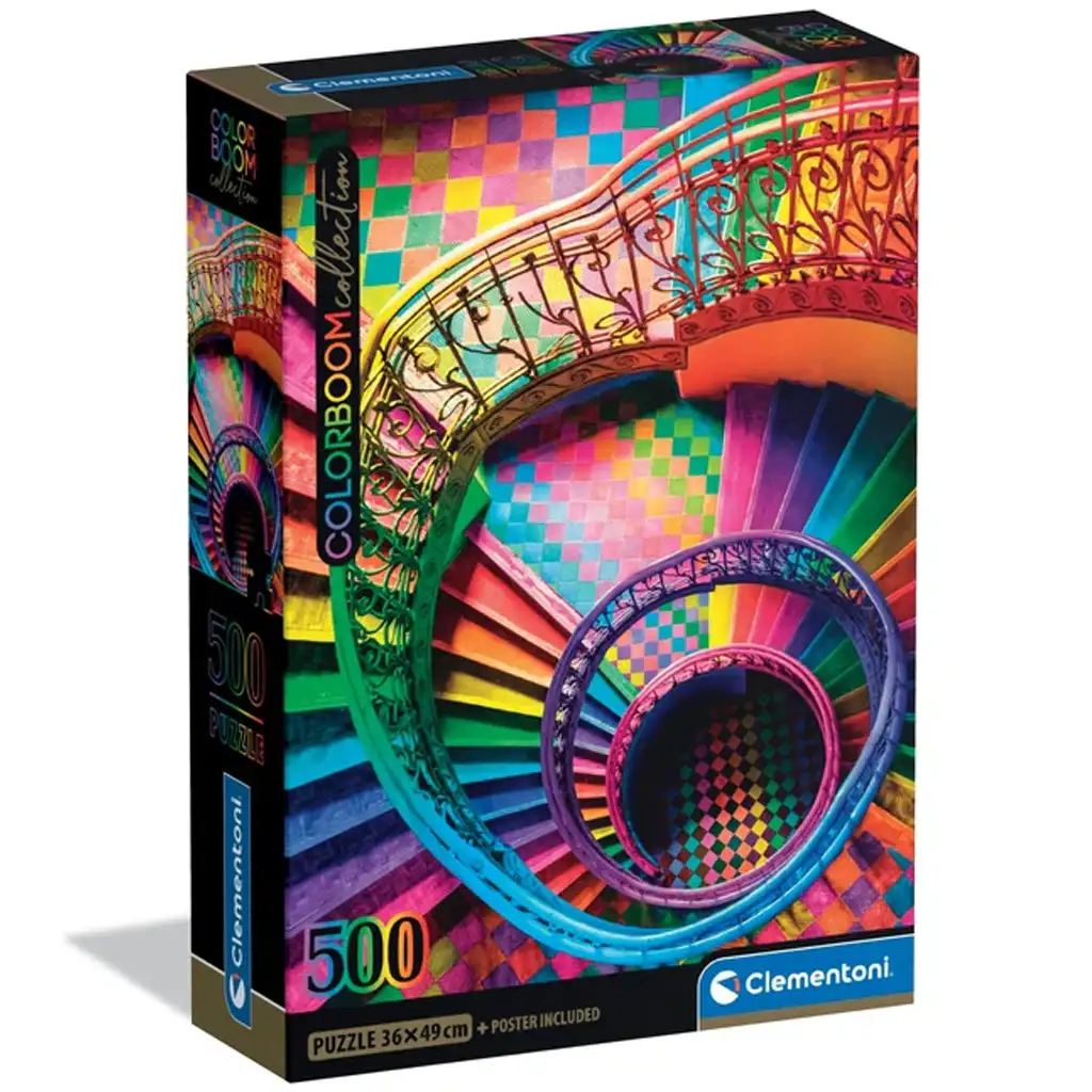 Colorboom Collection: Цветни стълби 500 части пъзел - Clementoni изображение 1