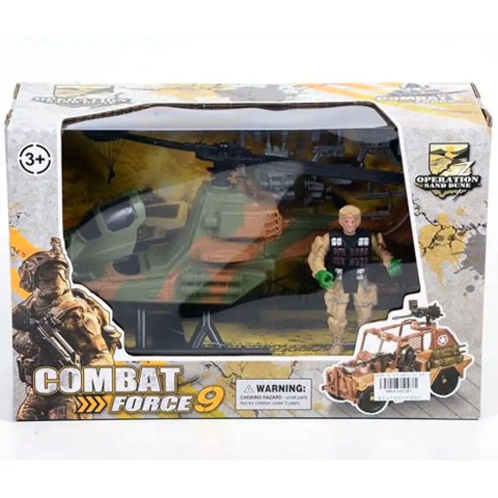 Combat Force 9 Разузнавателен хеликоптер с фигурка изображение 1