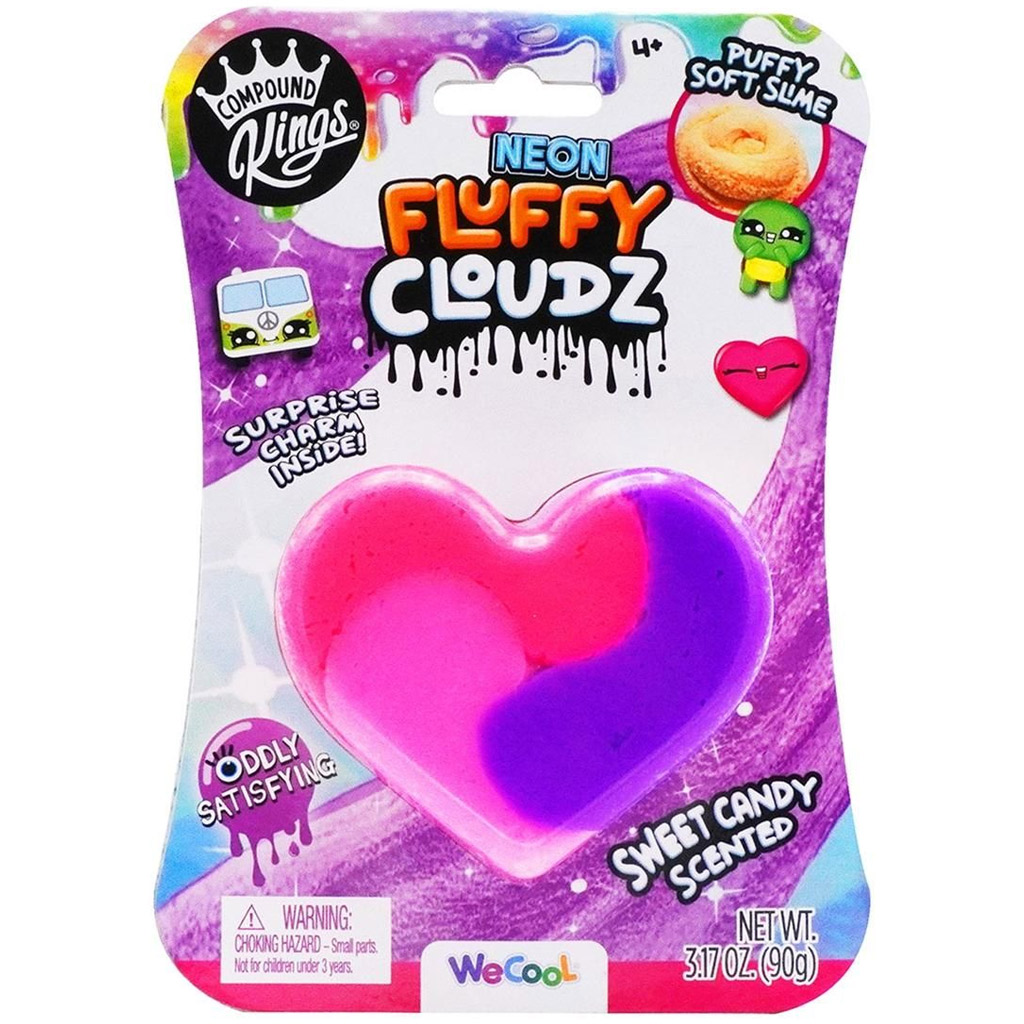 Compound Kings Neon Fluffy Cloudz ароматен облак слуз - Бонбонено сърце изображение 1