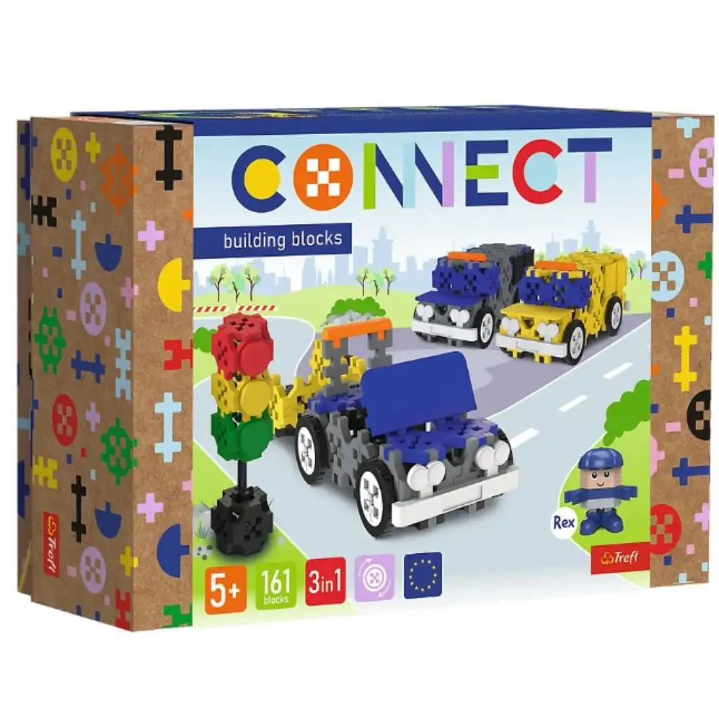 Connect: Спасителни превозни средства 161 части строителна играчка - Trefl изображение 1