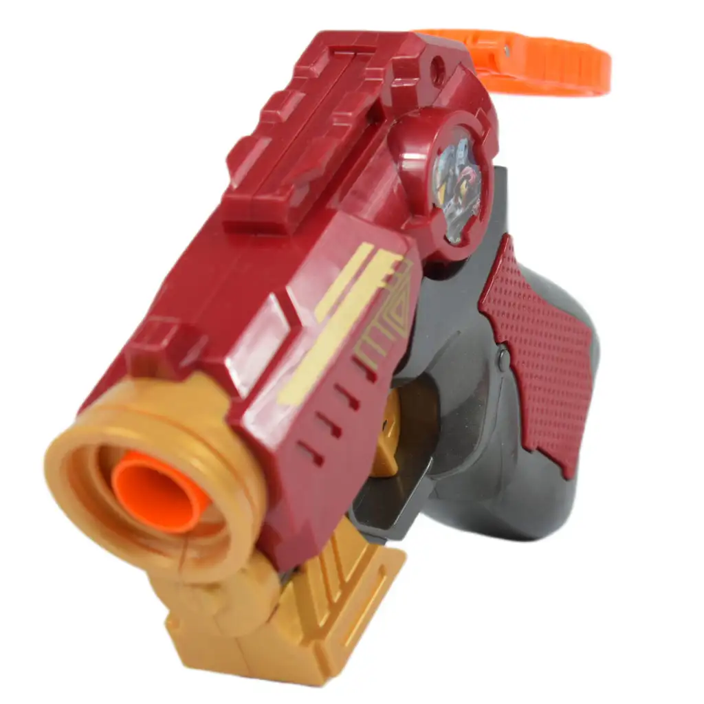 Cool Soft Bullet Gun: Малък пистолет за стрелба с гъби с патрони в червен цвят 14см изображение 2