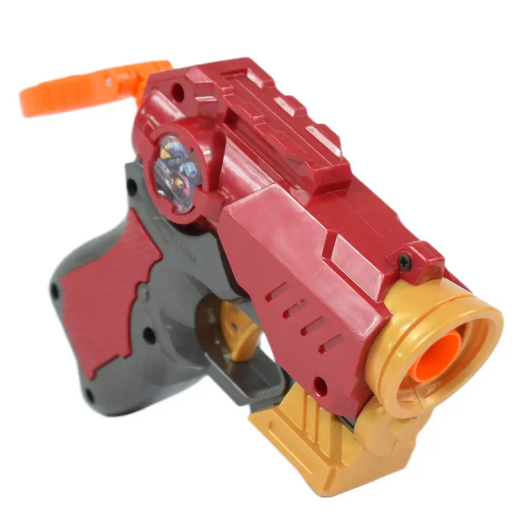 Cool Soft Bullet Gun: Малък пистолет за стрелба с гъби с патрони в червен цвят 14см изображение 3