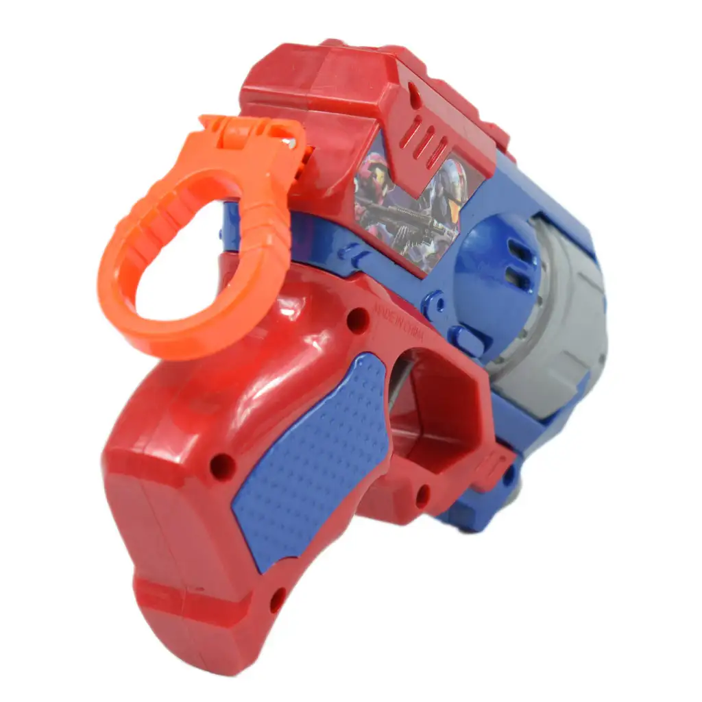 Cool Soft Bullet Gun: Малък пистолет за стрелба с гъбички в синьо-червен цвят 14см изображение 3