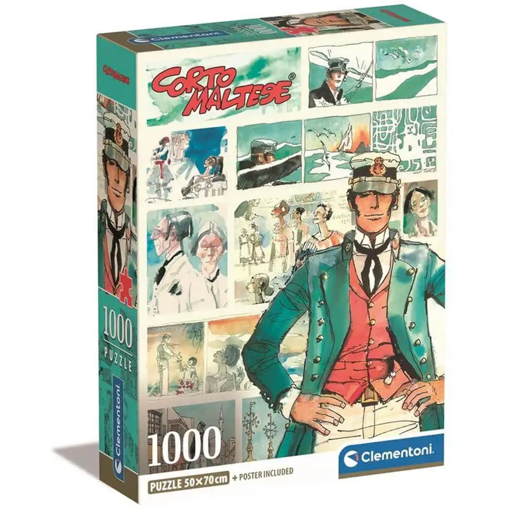 Corto Maltese комикс HQC 1000 части пъзел с постер - Clementoni изображение 1