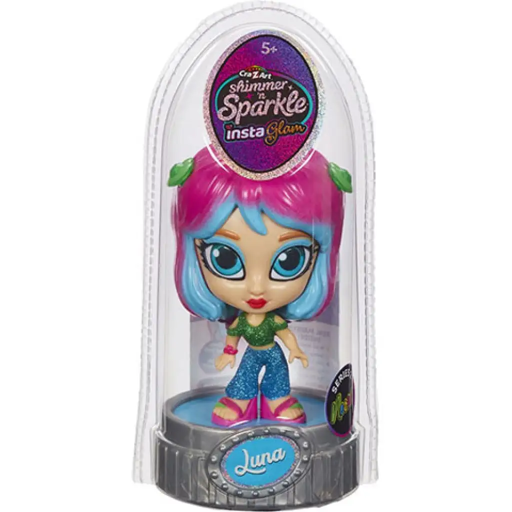 Cra-Z-Art: Shimmer 'n Sparkle Insta Glam Неон Луна кукла изображение 1