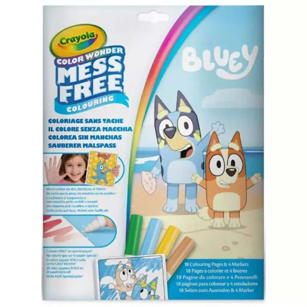 Crayola: Color Wonder - Bluey безмазанков комплект за оцветяване в папка изображение 1