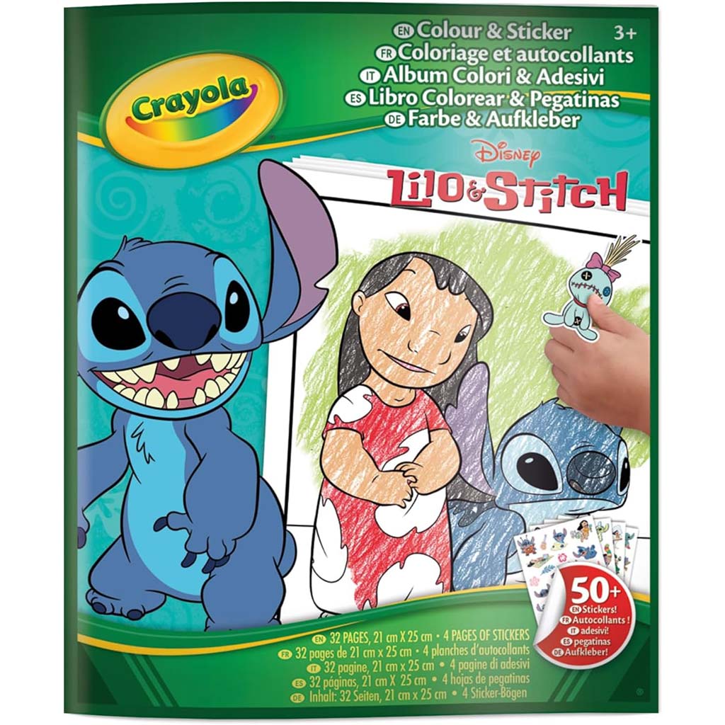 Crayola: Лило и Стич оцветяваща и стикерна книжка изображение 1