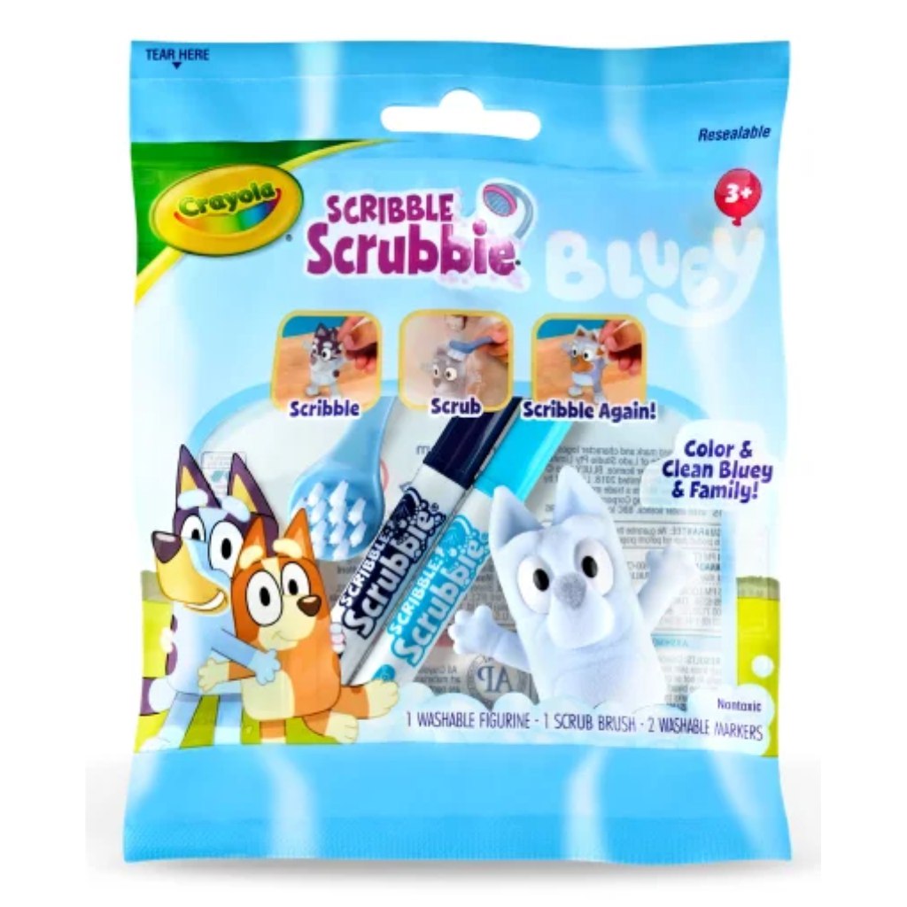 Crayola: Washimals Bluey 1бр. фигура комплект изображение 1