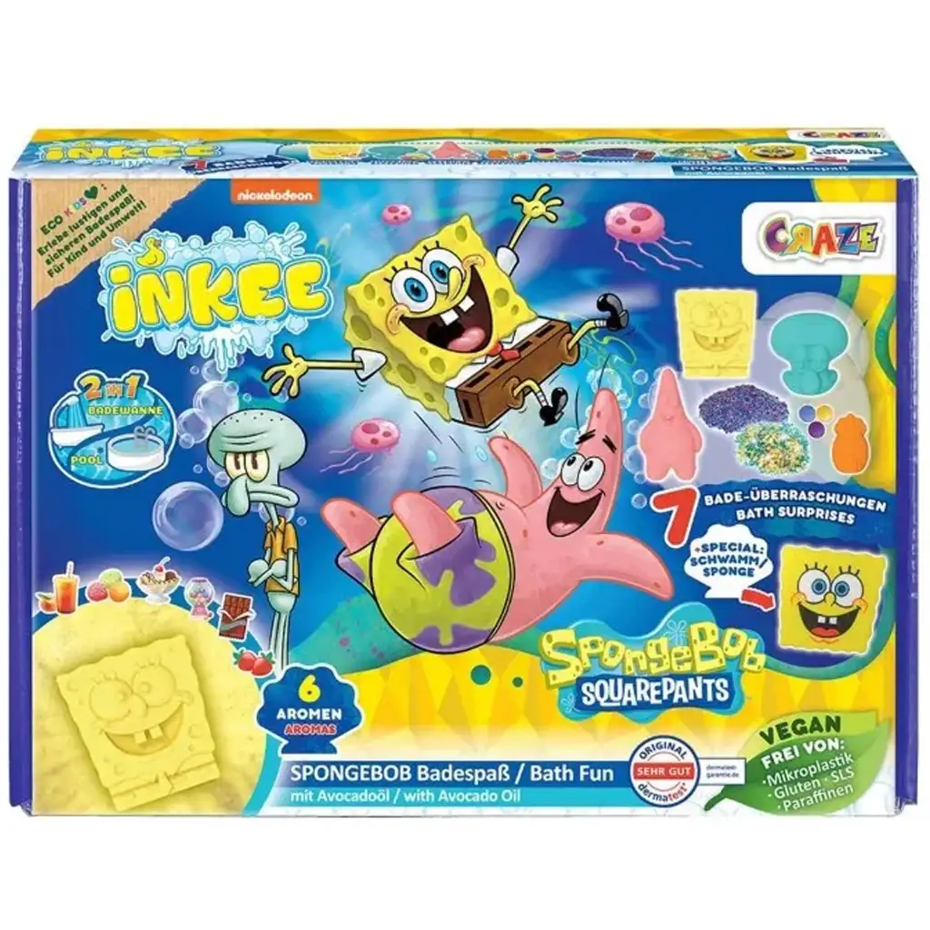 Craze: Inkee Спондж Боб кукла голям вегански комплект за баня изображение 1