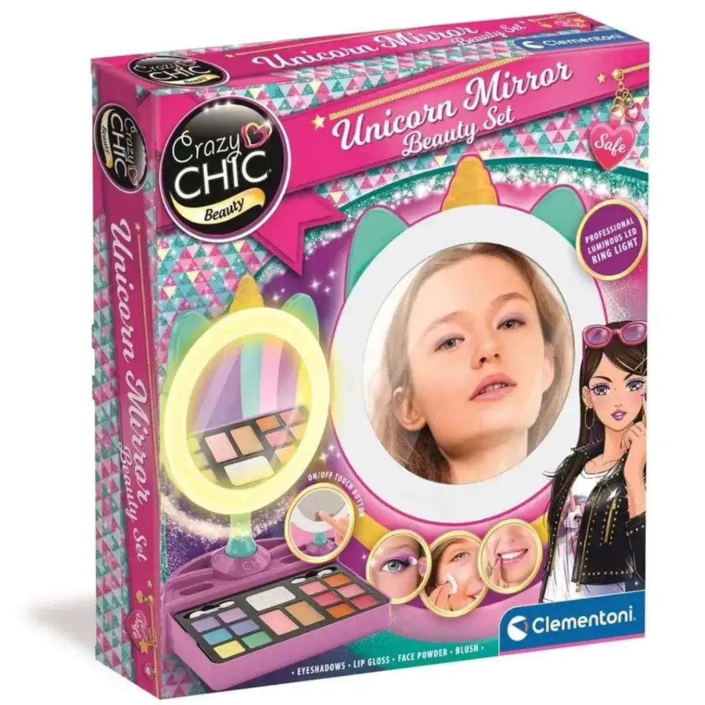 Crazy Chic: Светещо огледало за грим с еднорог - Clementoni изображение 1