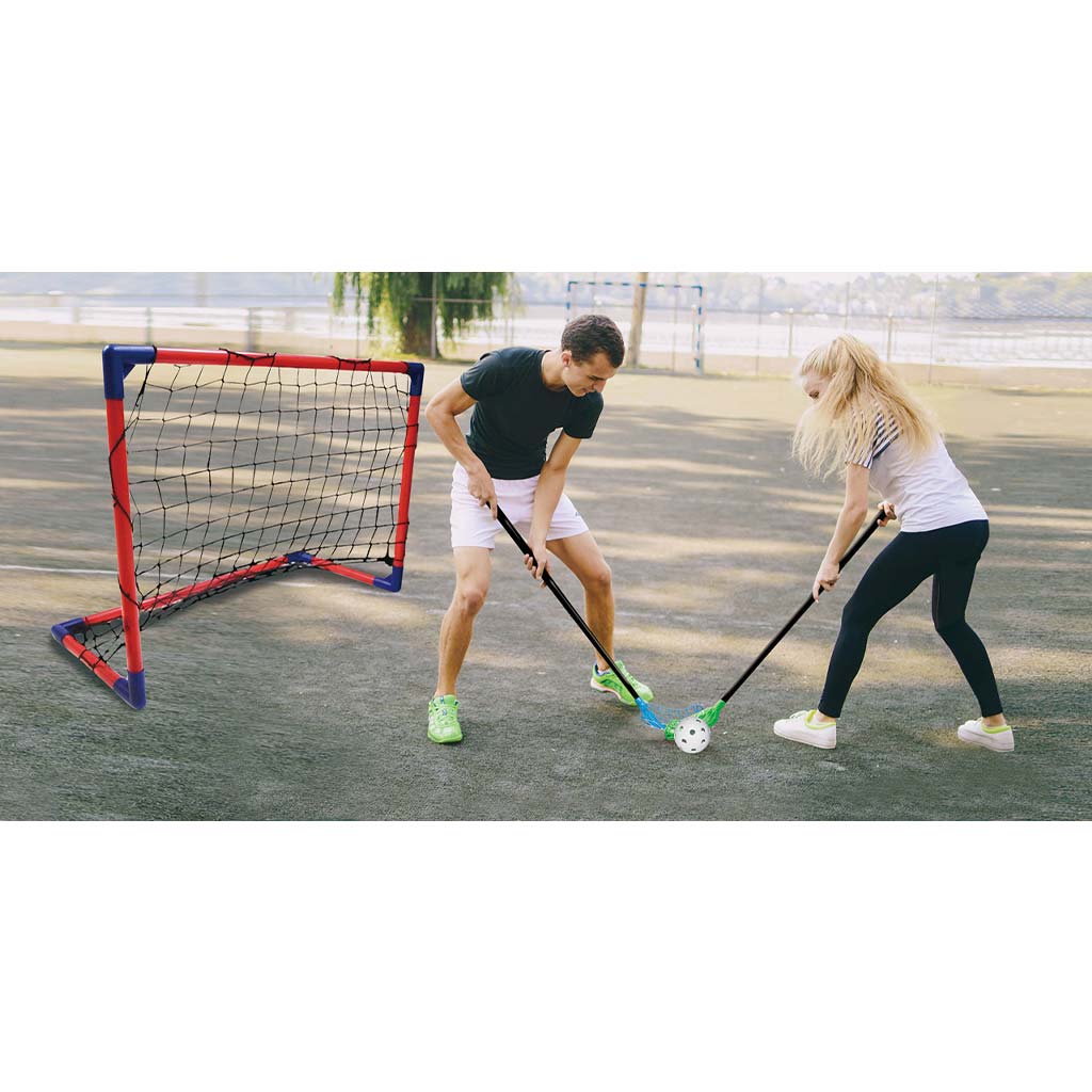 CROSS Floorball игрален комплект с 2 ракети и 2 врати - Woodyland изображение 3