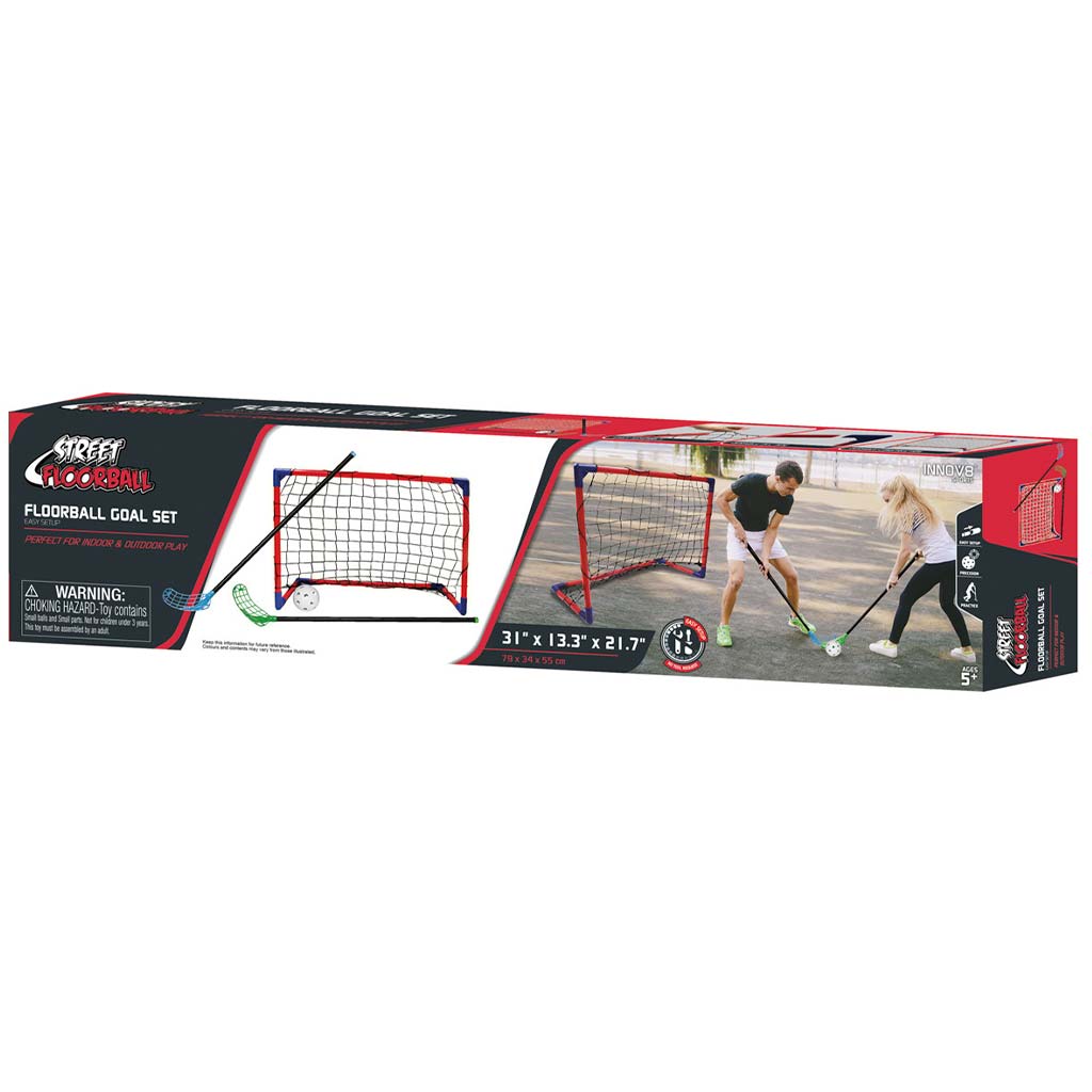 CROSS Floorball игрален комплект с 2 ракети и 2 врати - Woodyland изображение 1