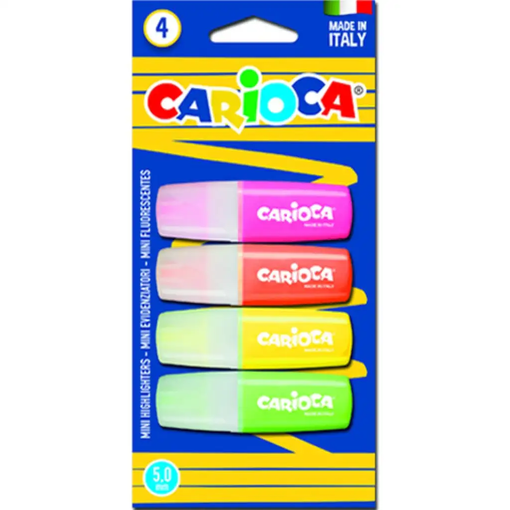 Цветен мини маркер комплект 4бр - Carioca изображение 1