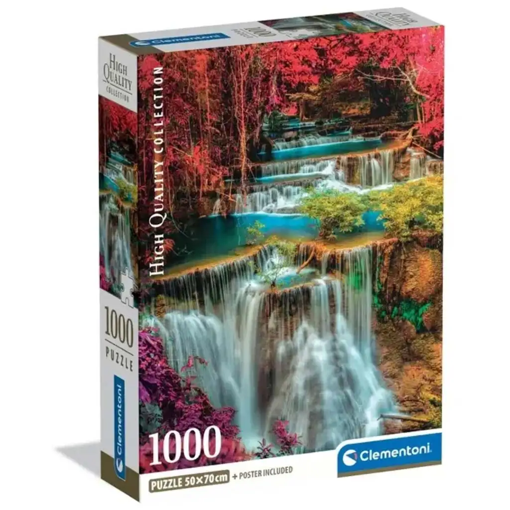 Цветен тайландски водопад 1000 части HQC пъзел с постер - Clementoni изображение 1