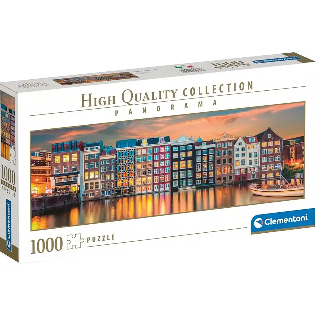 Цветна Амстердам HQC 1000 части панорамна пъзел - Clementoni изображение 1