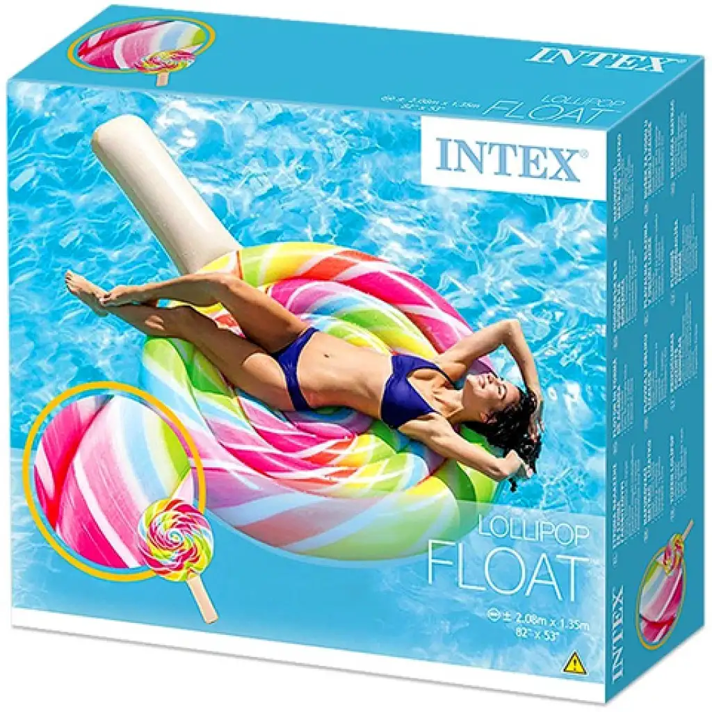 Цветна бонбонена надуваема постелка 208x135см - Intex изображение 3