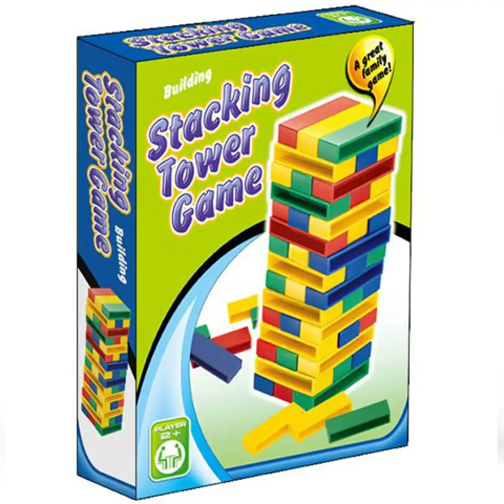 Цветна кула за строене Jenga изображение 1