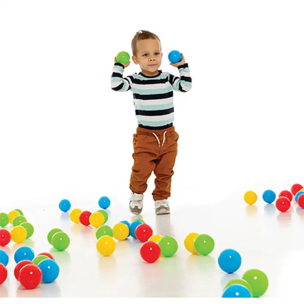 Цветни топки в мрежа 100бр - D-Toys изображение 3