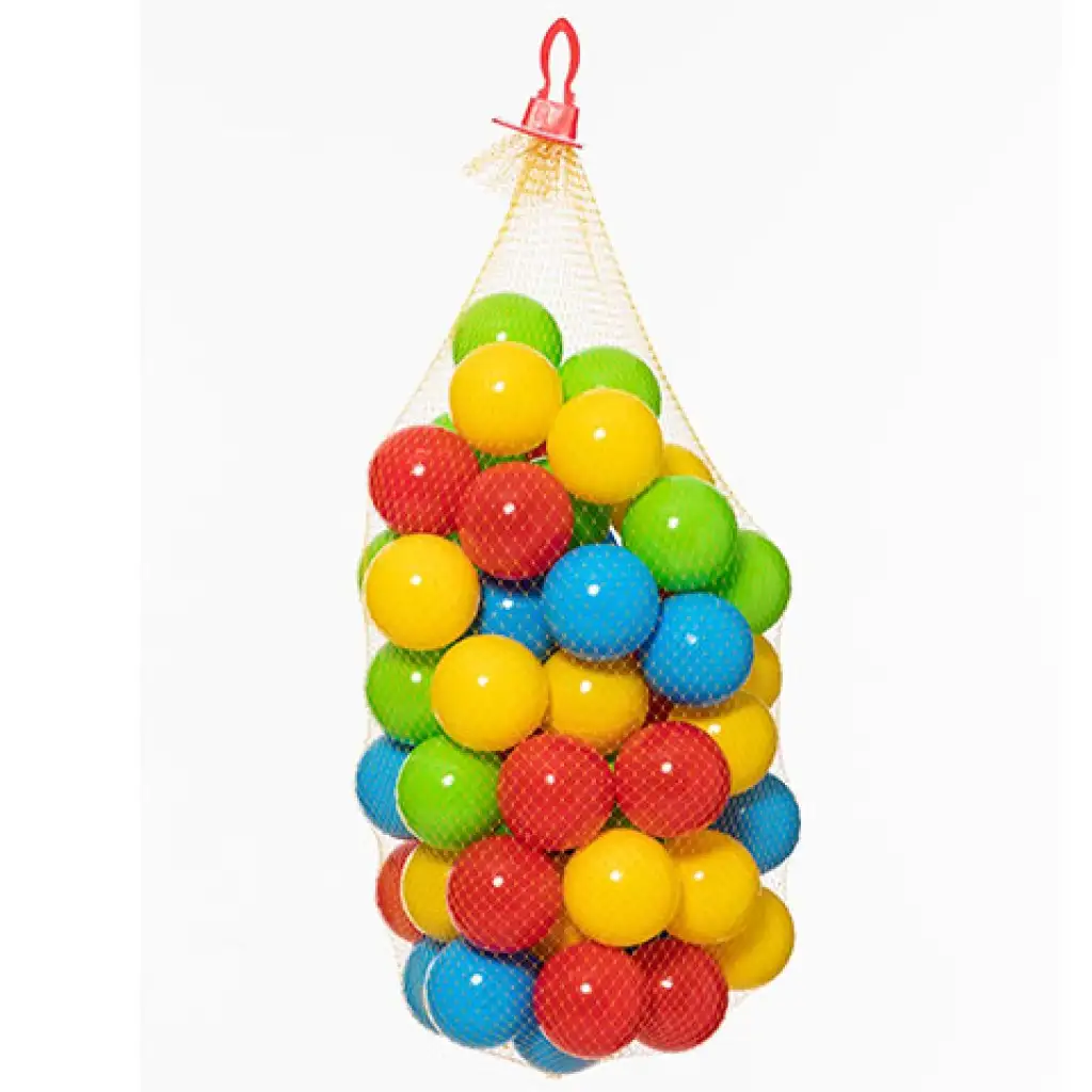 Цветни топки в мрежа 60бр - D-Toys изображение 1