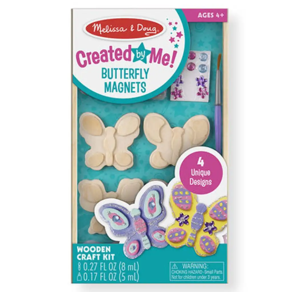 Дървен магнит за хладилник с пеперуди - Melissa & Doug изображение 1