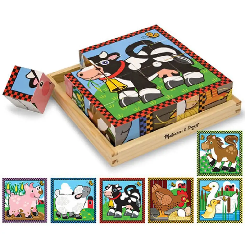 Дървен пъзел с домашни животни - Melissa & Doug изображение 2