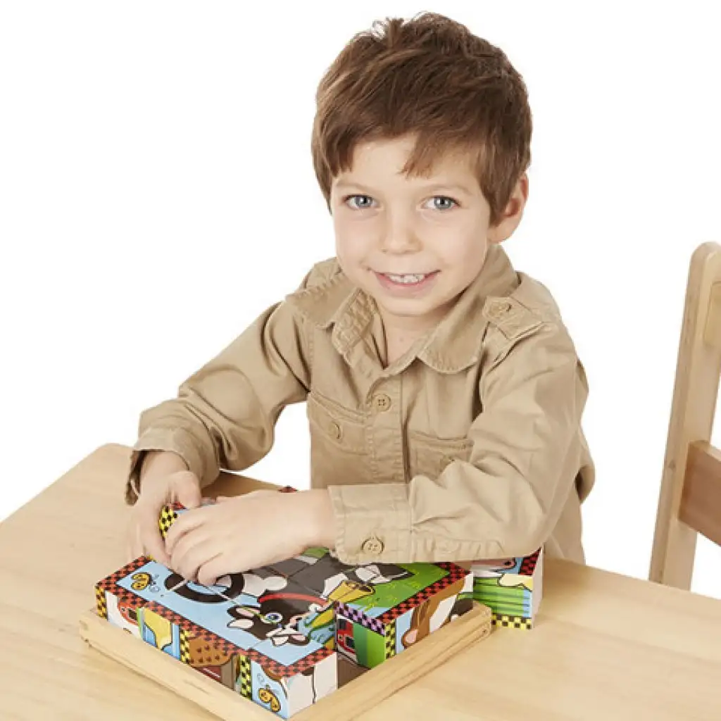 Дървен пъзел с домашни животни - Melissa & Doug изображение 3