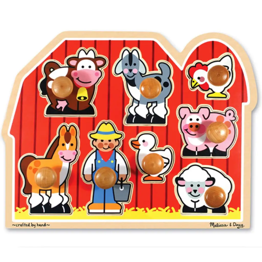 Ферма дървена форма пъзел с дръжка - Melissa & Doug изображение 1