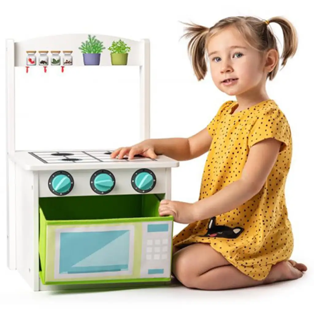Дървена играчка кухня и стол 2 в 1 - Woodyland изображение 2