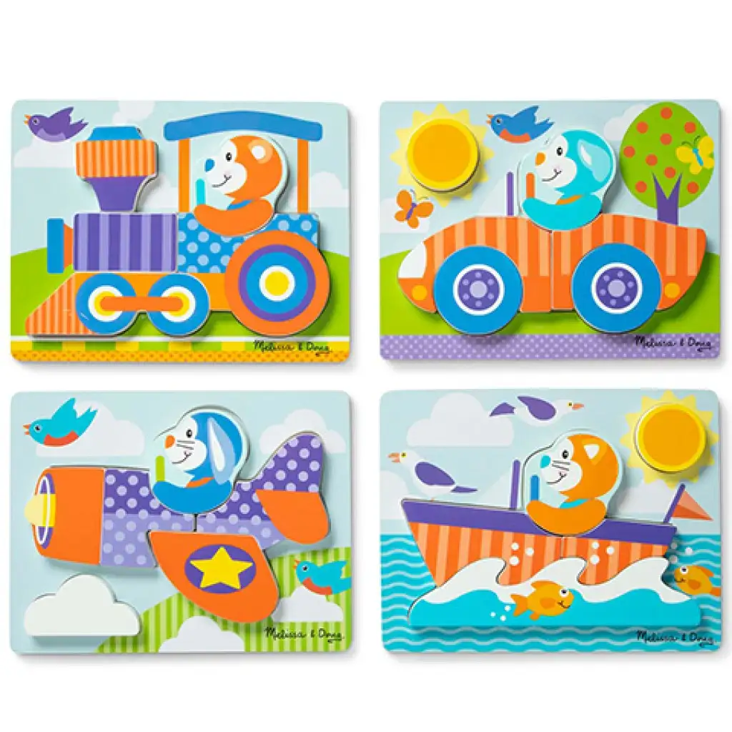 Дървени превозни средства гигантска пъзел - Melissa & Doug изображение 2