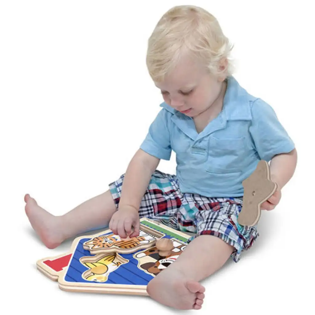 Дървена пъзел с дръжка - Melissa & Doug изображение 2