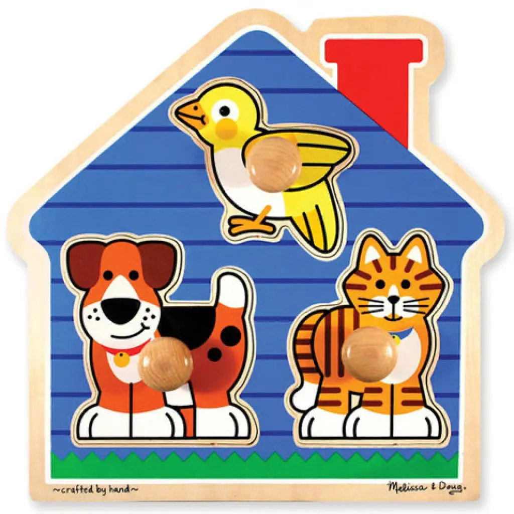 Дървена пъзел с дръжка - Melissa & Doug изображение 1