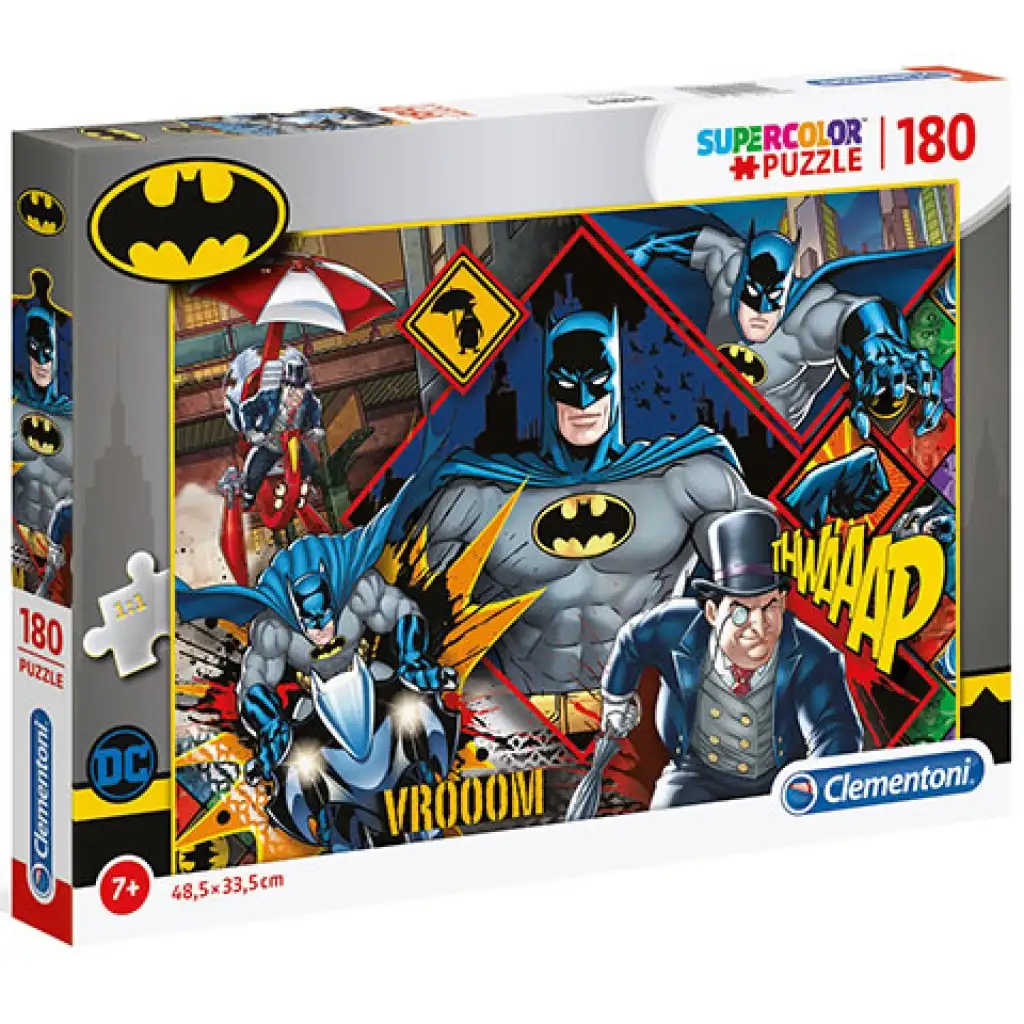 DC Comics Batman Supercolor пъзел 180бр - Clementoni изображение 1