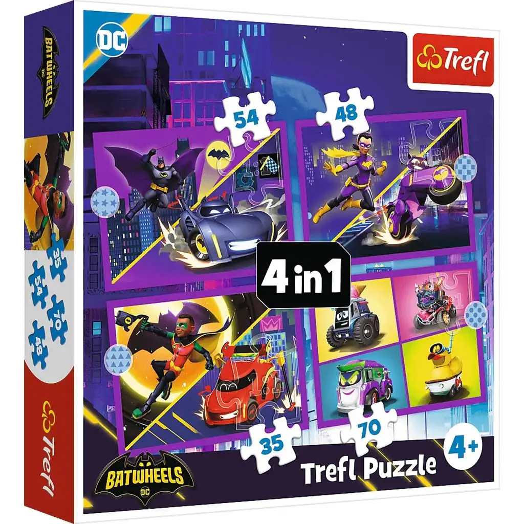 DC Comics: Batwheels 4 в 1 пъзел - Trefl изображение 1