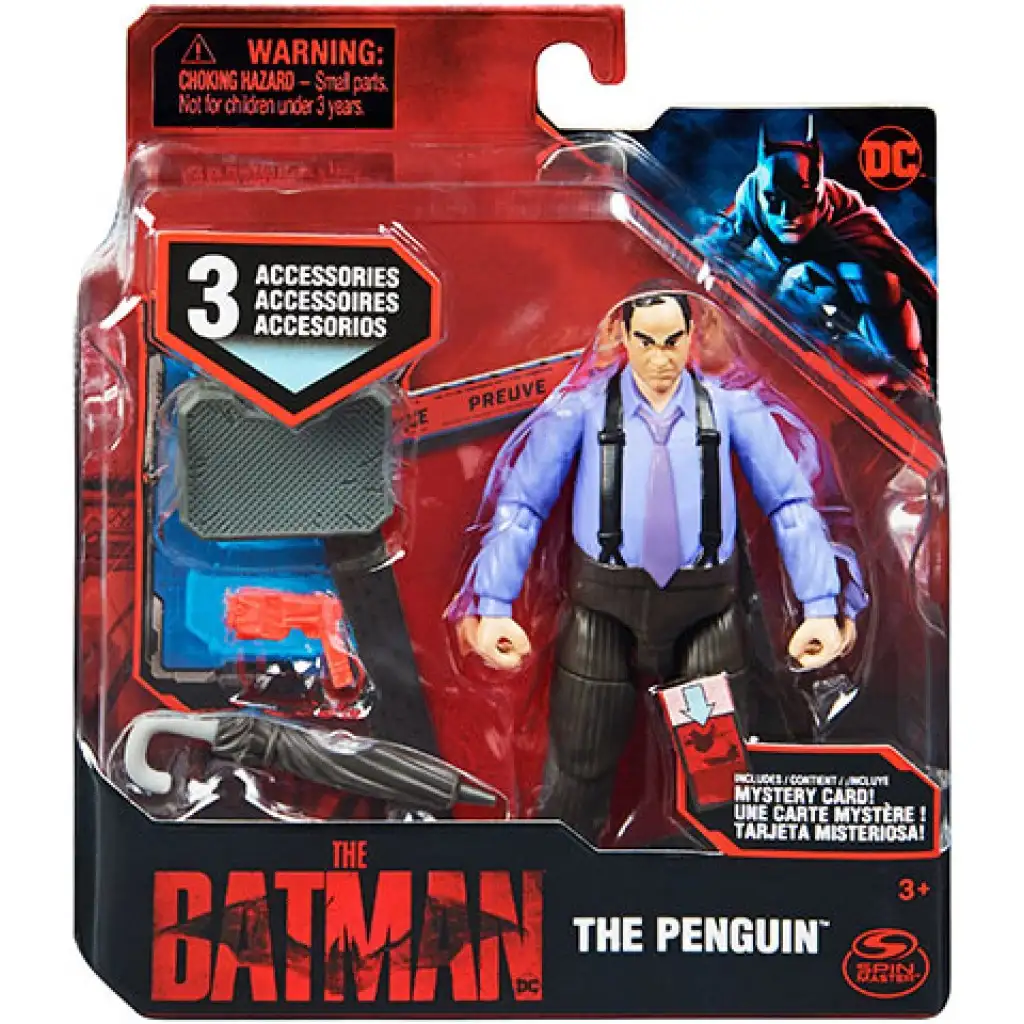 DC Comics: Играчка фигура на Пингвин от Батман с аксесоари 10см - Spin Master изображение 1