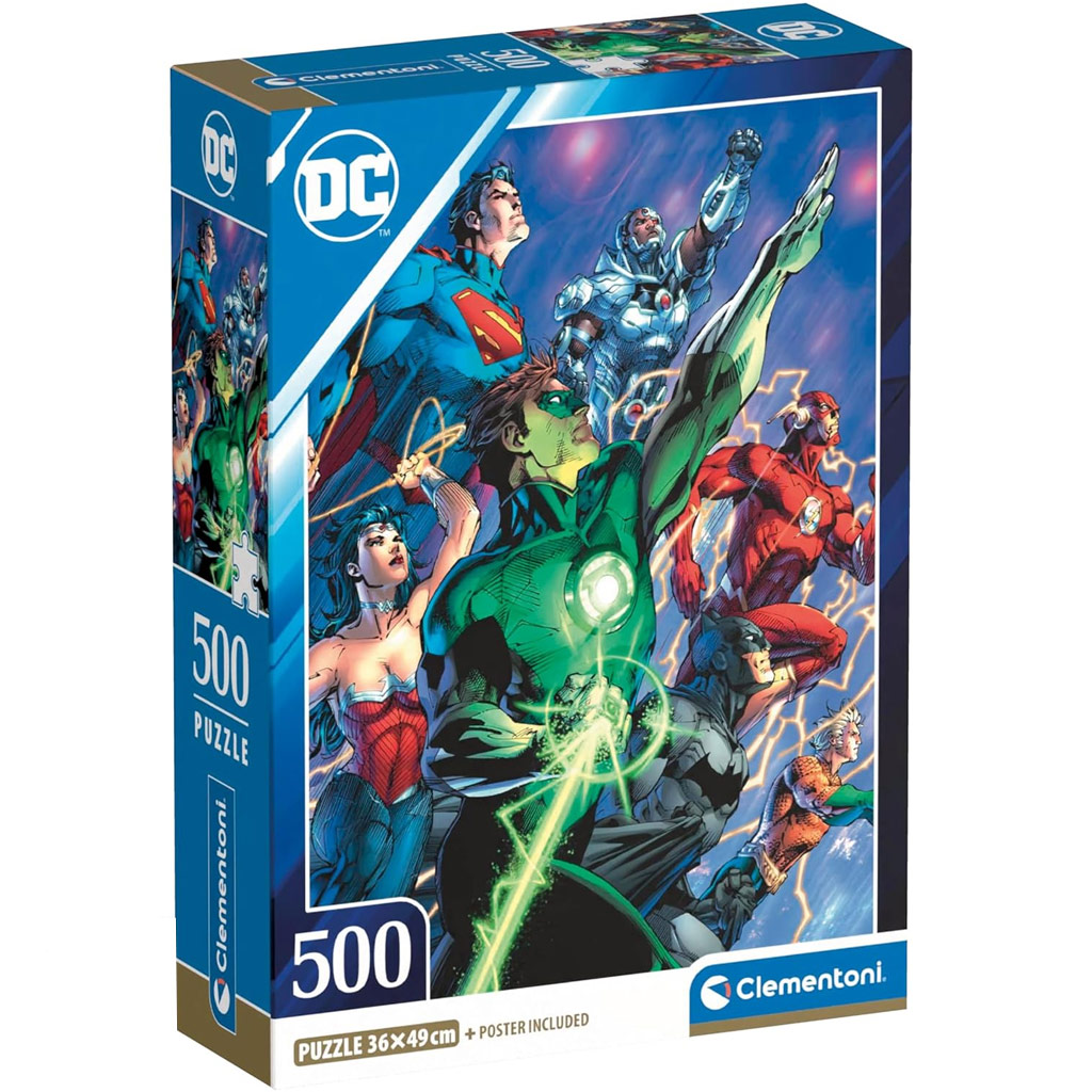 DC Comics Лига на справедливостта герои HQC 500 части пъзел - Clementoni изображение 1