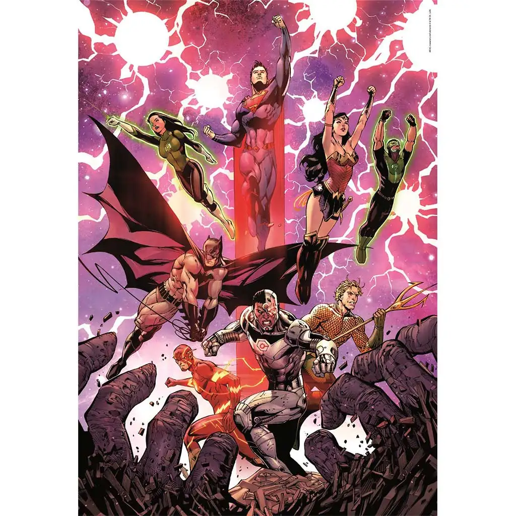 DC Comics: Пъзел на Лигата на справедливостта 1000 части Compact 50x70cm - Clementoni изображение 2