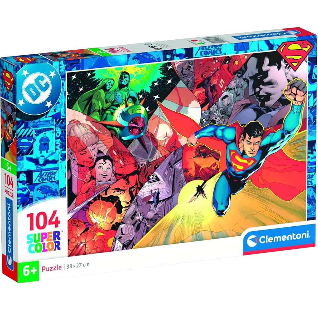 DC Comics Superman 104-частен Supercolor пъзел - Clementoni изображение 1