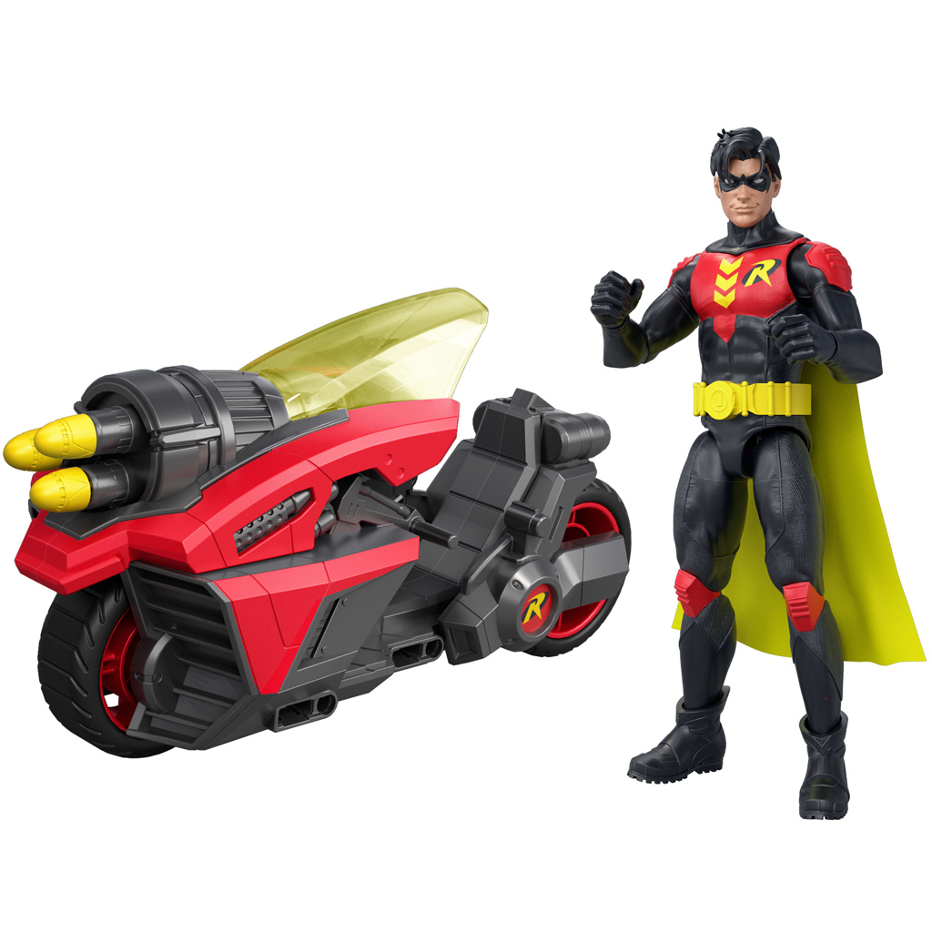 DC Робин екшън фигура с мотор и изстрелващи ракети – Mattel изображение 2