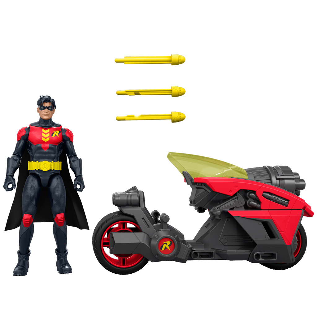 DC Робин екшън фигура с мотор и изстрелващи ракети – Mattel изображение 4