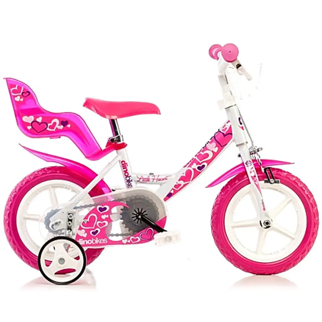 Детски велосипед с сърчица размер 12 - Dino Bikes велосипед изображение 1