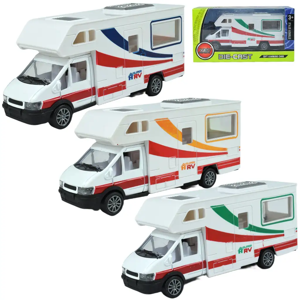Die-Cast: Метален караван в различни варианти 17см 1бр изображение 1