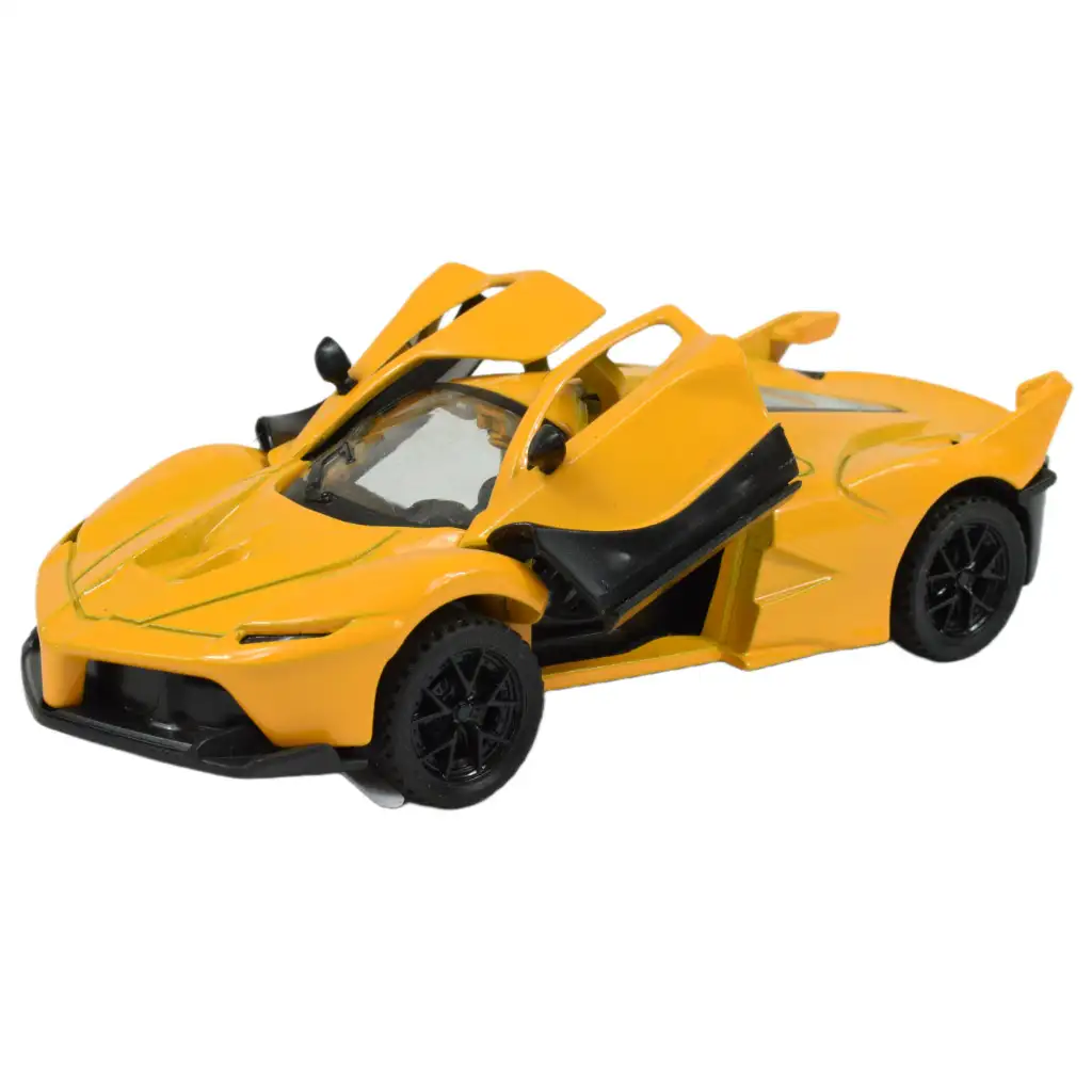 Die-Cast: Метален луксозен спортен автомобил с отварящи се врати, в различни варианти 12см 1бр изображение 6