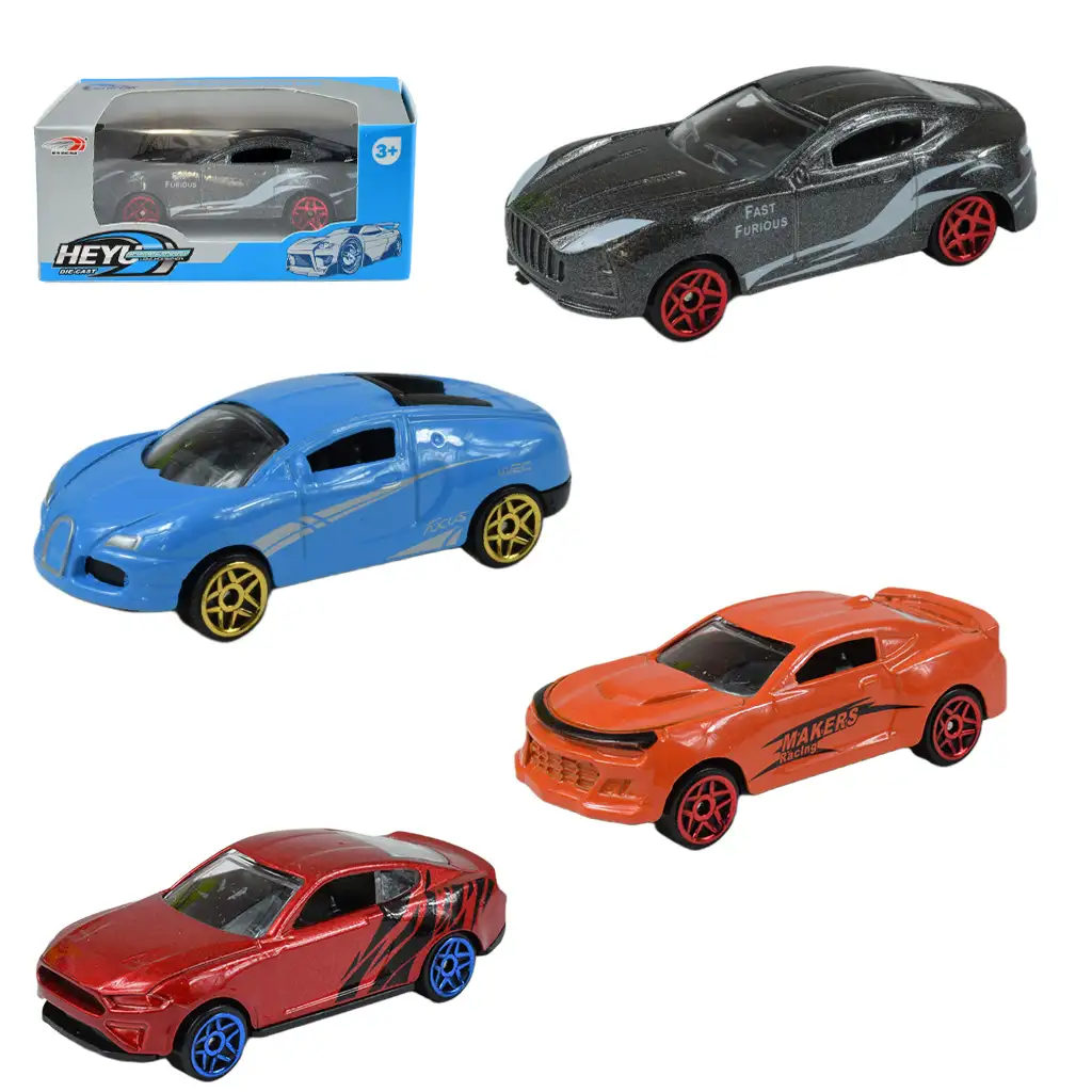 Die-Cast: Метален спортен автомобил в различни версии 1/64 1бр изображение 1