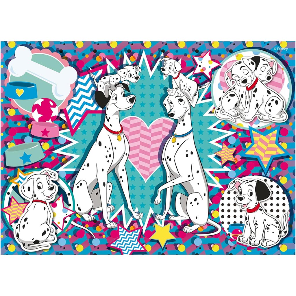 Disney 101 кученца 2 в 1 24 части пъзел и оцветяване 35x25cm - Lisciani изображение 2