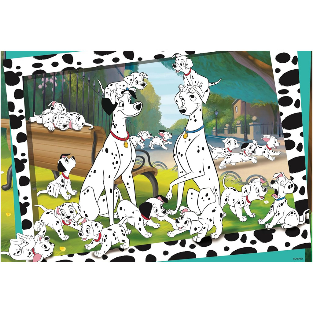 Disney 101 кученца 2 в 1 24 части пъзел и оцветяване 50x35 см - Lisciani изображение 2