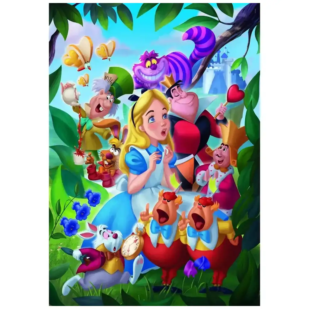 Disney - Алиса в страната на чудесата 1000 части пъзел с постер - Clementoni изображение 2