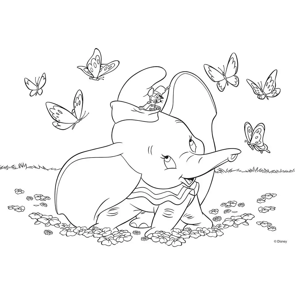 Disney Dumbo 2 в 1 35 части макси пъзел и оцветяване 70x50см - Lisciani изображение 2