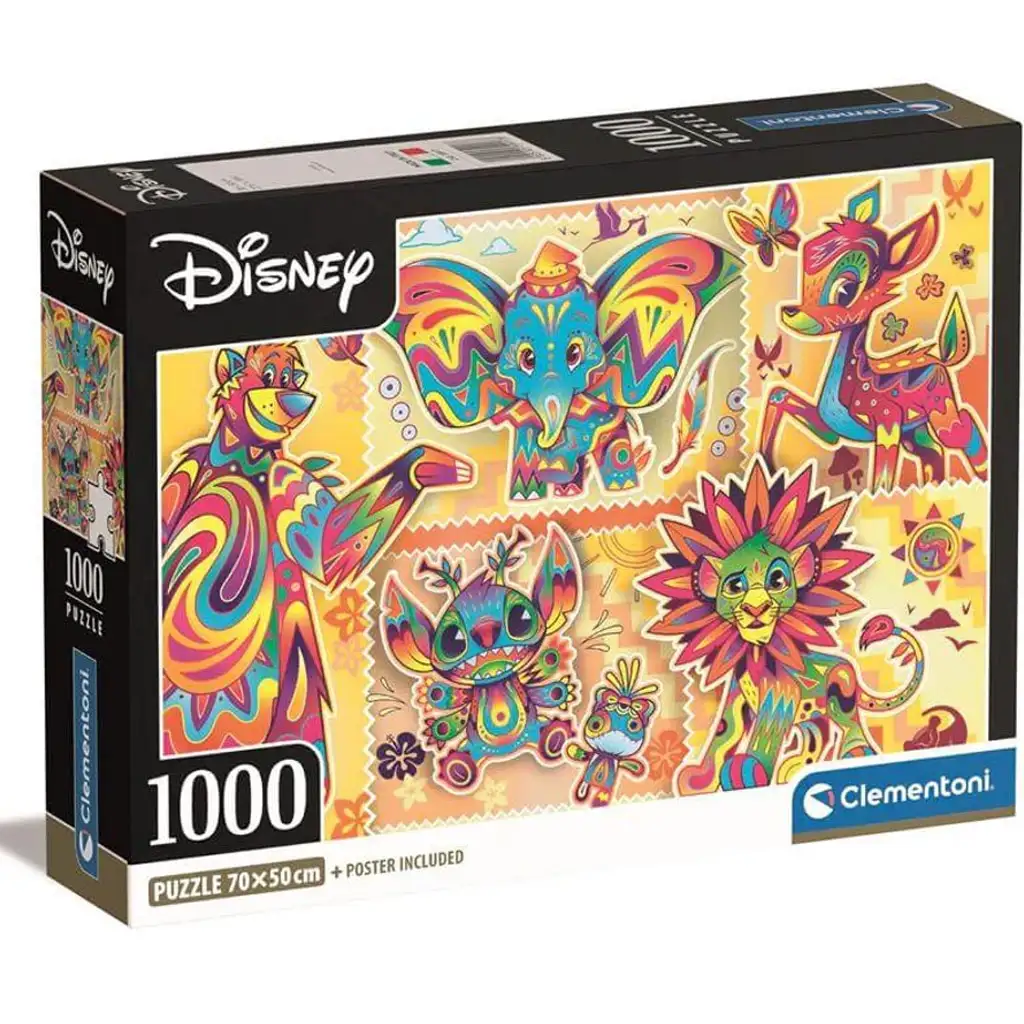 Disney - Класически герои 1000 части пъзел с постер - Clementoni изображение 1